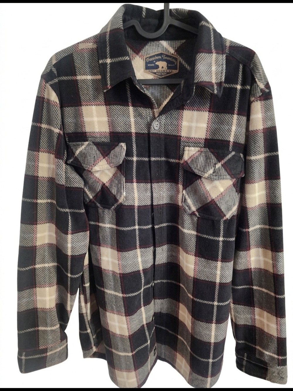 Freedom Foundry Men's Super Plush Plaid Fleece Jacket Shirt